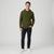 Blue Ice Men's Olive Green Waffle-Knit Pullover Hoodie