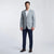Tayion Men's Gray Two-Button Striped Blazer