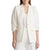Anne Klein Women's Off-White Linen Three-Quarter-Sleeves Blazer