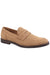 Tan loafer shoe on a white background