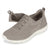 Gray sneaker with white sole on a white background