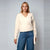 Sinsay Women's Beige V-Neck Wrapped Cardigan