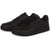 Pair of navy blue suede loafers with brown soles on a white background