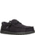 Black knit shoe on a white background
