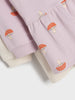 Light purple sweatshirt with mushroom design on a white background