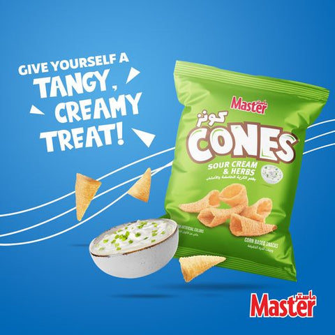 Master Cones Sour Cream & Herbs Chips 60g