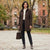 Michael Kors Women's Brown Petite Mid-Length Puffer Coat