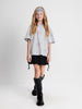 Sinsay Girl’s Grey Bow Print Oversized T-Shirt | Sinsay in Lebanon