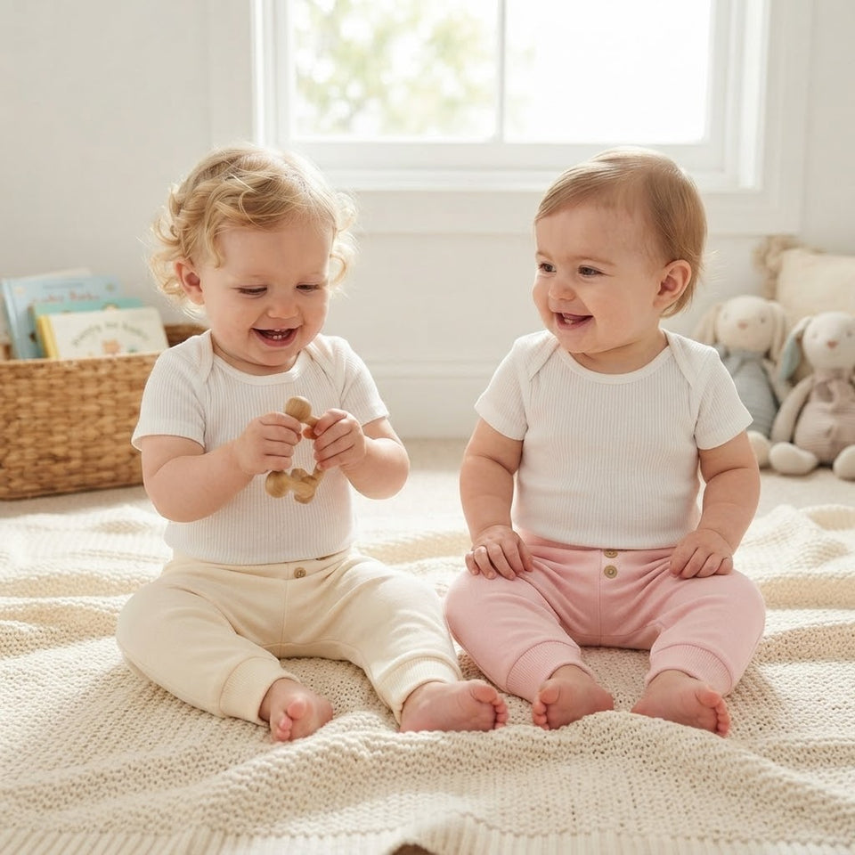 Sinsay Baby Girl's Cream & Pink Pack Of 2 Sweatpants