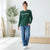 Tommy Hilfiger Women's Dark Green Long Sleeve Blouse