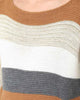 Zabaione Women's Multi Color Boat-Neck Pullover Sweater | Zabaione In Lebanon