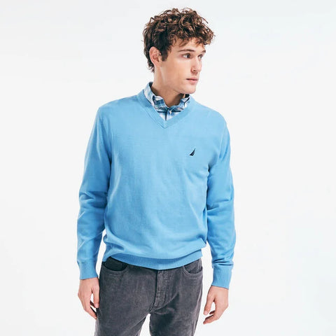 Nautica Men's Baby Blue Sweater ABF474(od33)
