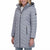 DKNY Women's Dusty Blue Hooded Puffer Coat