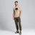 Sinsay Men's Khaki Green Fleeced Pull on Style with Elastic Waistband and Drawstring Sweatpants