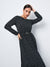 Sinsay Women's Black & White Dotted Midi Dress | Sinsay In Lebanon