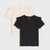Sinsay Girl's Black & Cream Polka Dots Ruffled Pack Of 2 T-Shirt