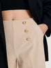 Reserved Women's Beige With Gold Buttons Trousers| Reserved IN lebanon