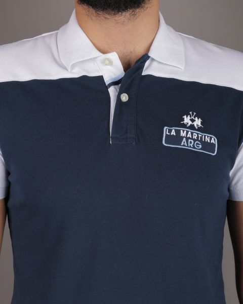 La Martina Men's Navy Blue T-Shirt LMR19 FA289 (FL232) shr