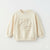 Zara Baby Girl's Light Beige Raw Edge Flower Sweatshirt | Zara In Lebanon