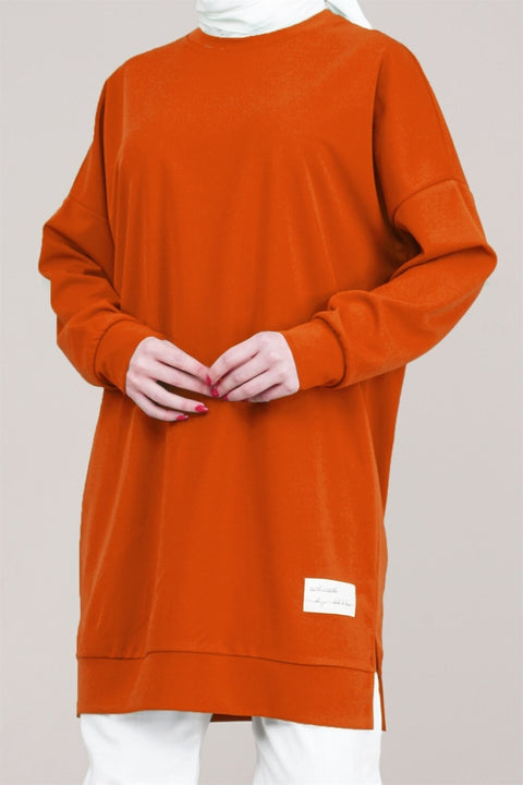 SD Women's Orange Oversize Sweatshirt TR674(YZ83) shr