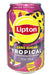A can of Lipton Zero Sugar Tropical Ice Tea with Passionfruit & Mango flavor.
