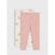 Sinsay Girl's Pink and Off-White with Red Bows Elasticated Waistband Leggings