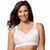 Playtex Women's White Floral Print Original Comfort Strap Bra