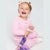 Sinsay Girl's Pastel Pink Ribbed Fabric with Ruffles Neck and Pockets Set