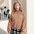 Sinsay Girl's Light Brown Mock Neck Collar and Long Sleeves Sweatshirt