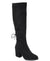 Journee Collection Women's Black Leeda Lace Up Detail Knee High Boots | Journee Collection In Lebanon