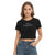 Grayson Threads Women's Black Love Language Cropped Short-Sleeve T-Shirt