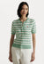 Polo Ralph Lauren Women's White & Mint Green Striped Short Sleeve Cardigan | Polo Ralph Lauren In Lebanon