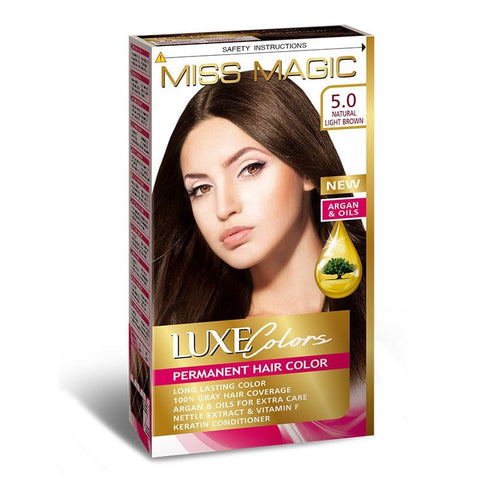 Miss Magic Luxe Colors Permanent Hair Colour Natural  Light Brown 5.0
