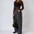 Sinsay Women's Dark Grey Wide Leg Straight Trousers