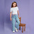 Sinsay Girl's Light Blue Heart Pockets Denim Jeans