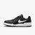 Black leather sneaker on a white background