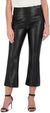 BCBGMAXAZRIA Women's Black Faux Leather Bell Shape Crop Pant | BCBGMAXAZRIA In Lebanon