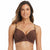 BLEU by Rod Beattie Women's Dark Brown Ruched Underwire Bra