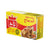 Yellow and red box with a chicken image on a white background