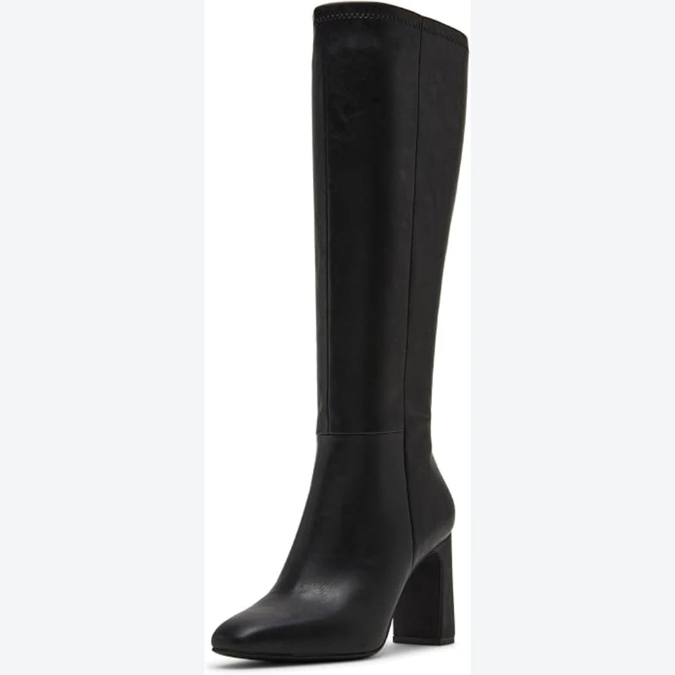 Madden Girl Women's Black Wisee Block-Heel Knee-High Boots