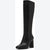 Madden Girl Women's Black Wisee Block-Heel Knee-High Boots