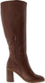 DV Dolce Vita Women's Brown Leather Flapper High Knee Heel Boots