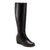 Aerosoles Women's Black Leather Binocular Wedge Knee Boots