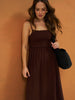 Sinsay Women's Brown Viscose Midi Dress With Straps | Sinsay In Lebanon