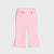 Pink pants with gold buttons on a light gray background