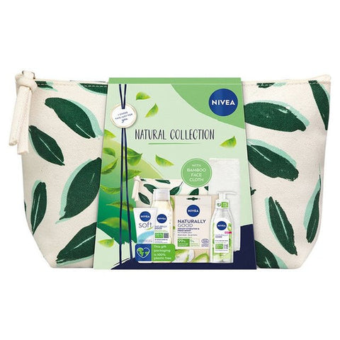 Nivea Natural Collection With Bamboo Face Cloth Gift Pack