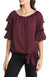Vince Camuto Women's Plum Long Sleeve Tie Waist Off The Shoulder Blouse | Vince Camuto In Lebanon