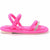 Bambi Women's Hot-Pink Padded Strap Design Sandals