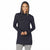 Cuddl Duds Women's Dark Gray Soft Knit Long Sleeve Tunic Hoodie
