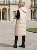Sinsay Women Beige Longline Hooded Padded Vest | Sinsay in Lebanon